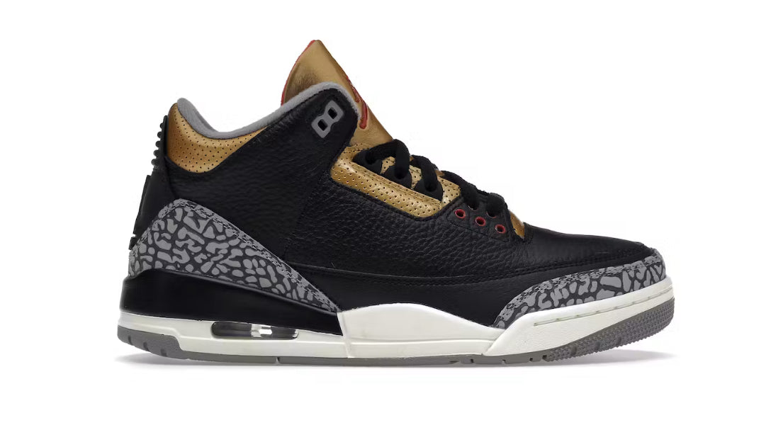 Jordan 3 Retro Black Cement Gold