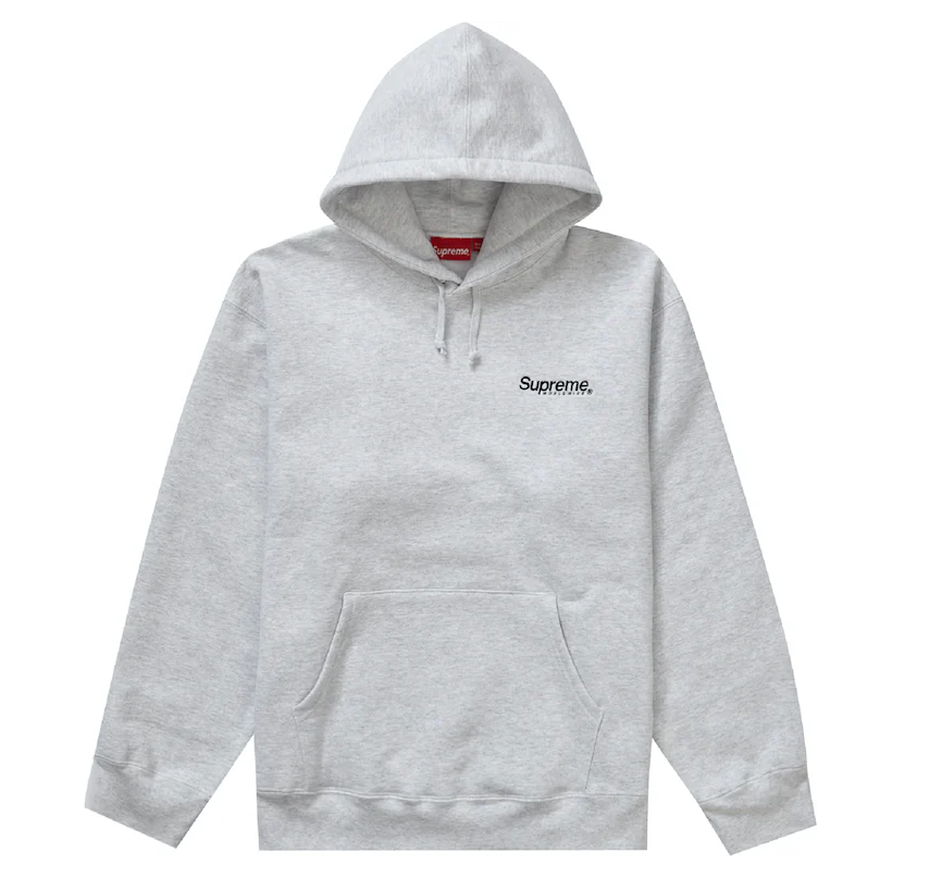 Supreme Worldwide Hooded Sweatshirt Ash Grey