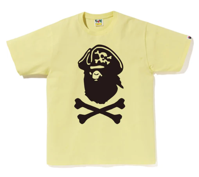 BAPE Captain Ape Crossbone Tee Yellow