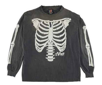 Saint Mxxxxxx x VLONE Bone L/S T-Shirt Vintage Black