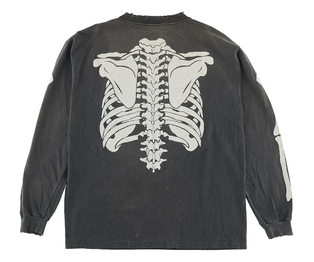 Saint Mxxxxxx x VLONE Bone L/S T-Shirt Vintage Black