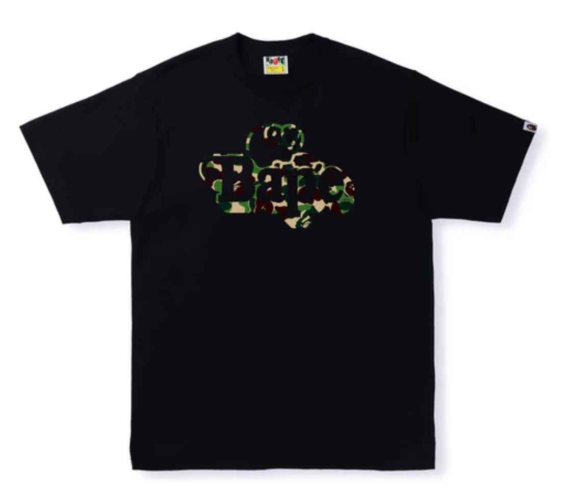 BAPE ABC Camo Milo On Bape Tee Black/Green