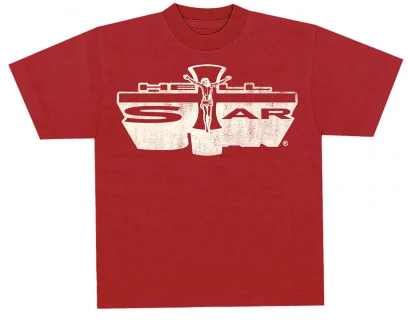 Hellstar Jesus Emblem Tee Blood Red