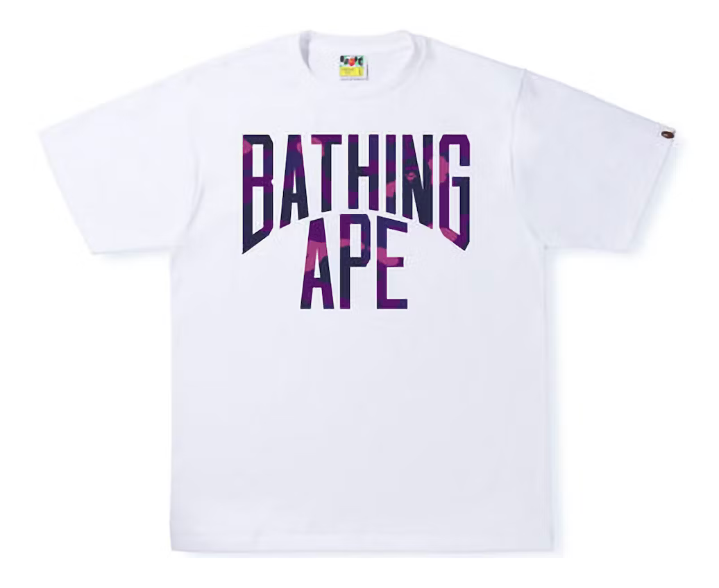 BAPE Color Camo NYC Logo Tee White/Purple
