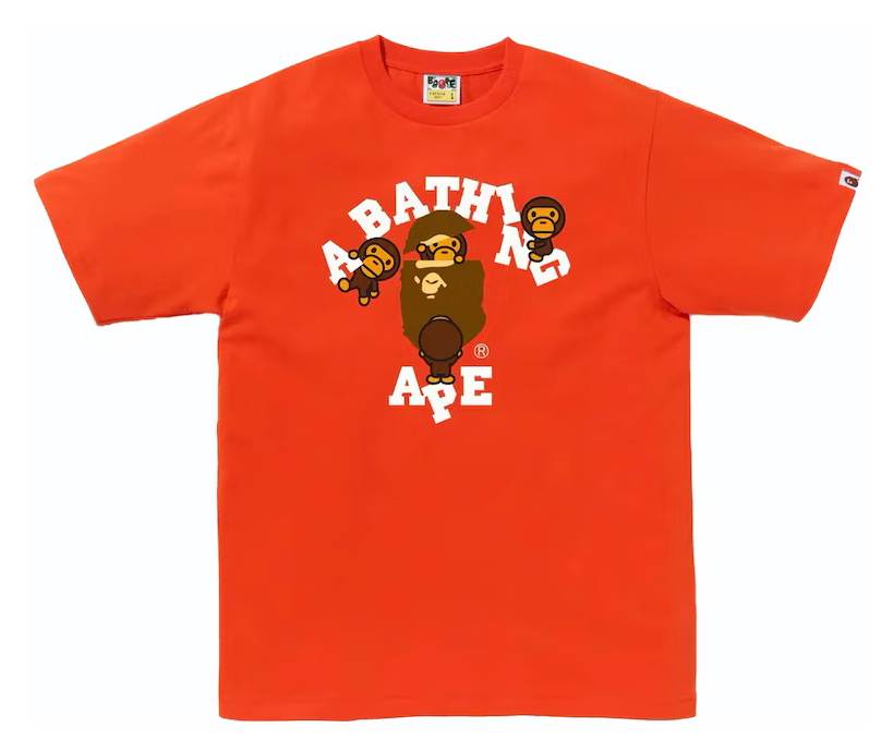 BAPE College Milo Tee Orange