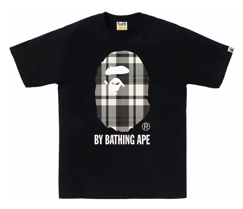 BAPE Check By Bathing Ape Tee Black