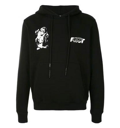 OFF-WHITE Slim Fit Kiss 21 Hoodie Black/White