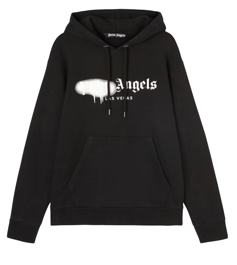 Palm Angels Las Vegas Sprayed Hoodie Black/White