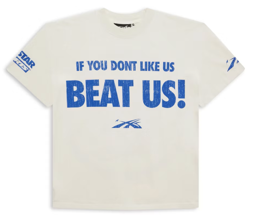 Hellstar Beat Us! T-shirt White/Blue