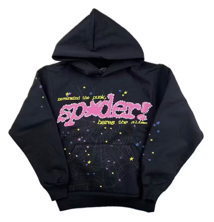 Sp5der P*NK V2 Hoodie Black