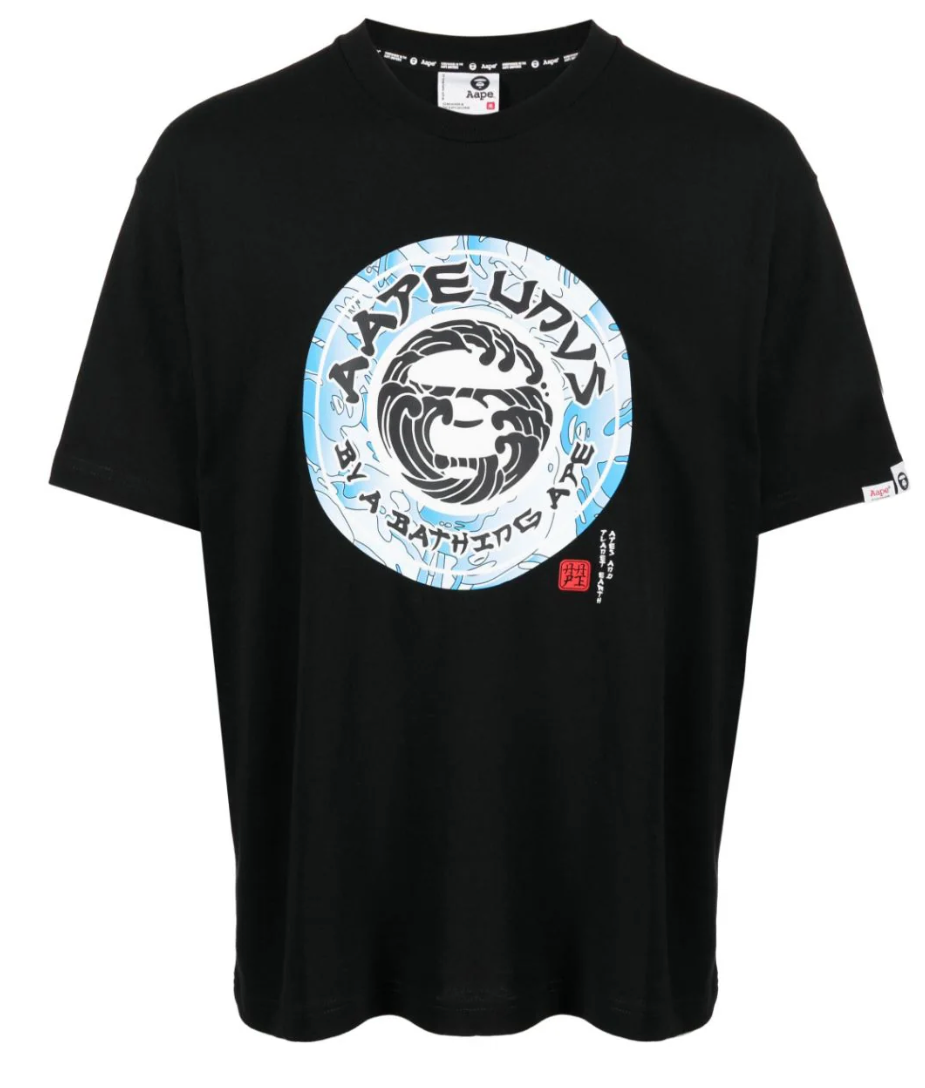 Aape A Bathing Ape Logo Print Black/Blue