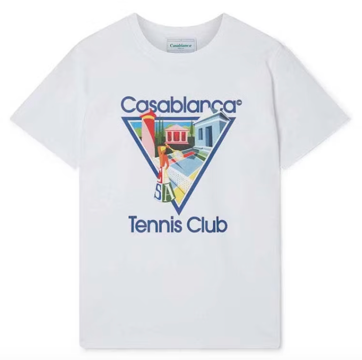 Casablanca Tennis Club T-Shirt White/Blue