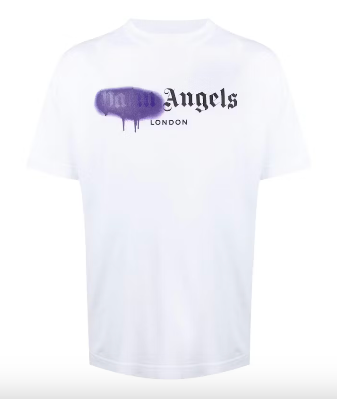 Palm Angels London Sprayed Logo T-shirt White