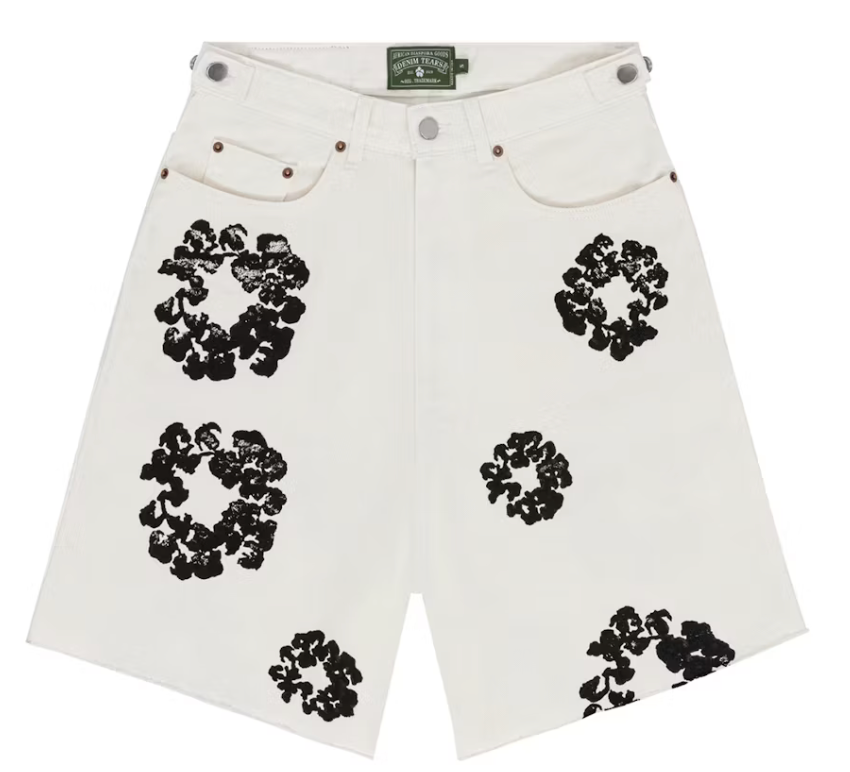 Denim Tears The Cotton Wreath Jean Short White