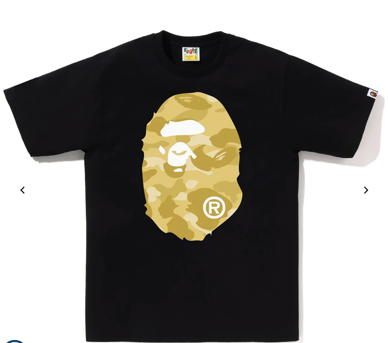 BAPE Camo Big Ape Head Tee Black/Yellow