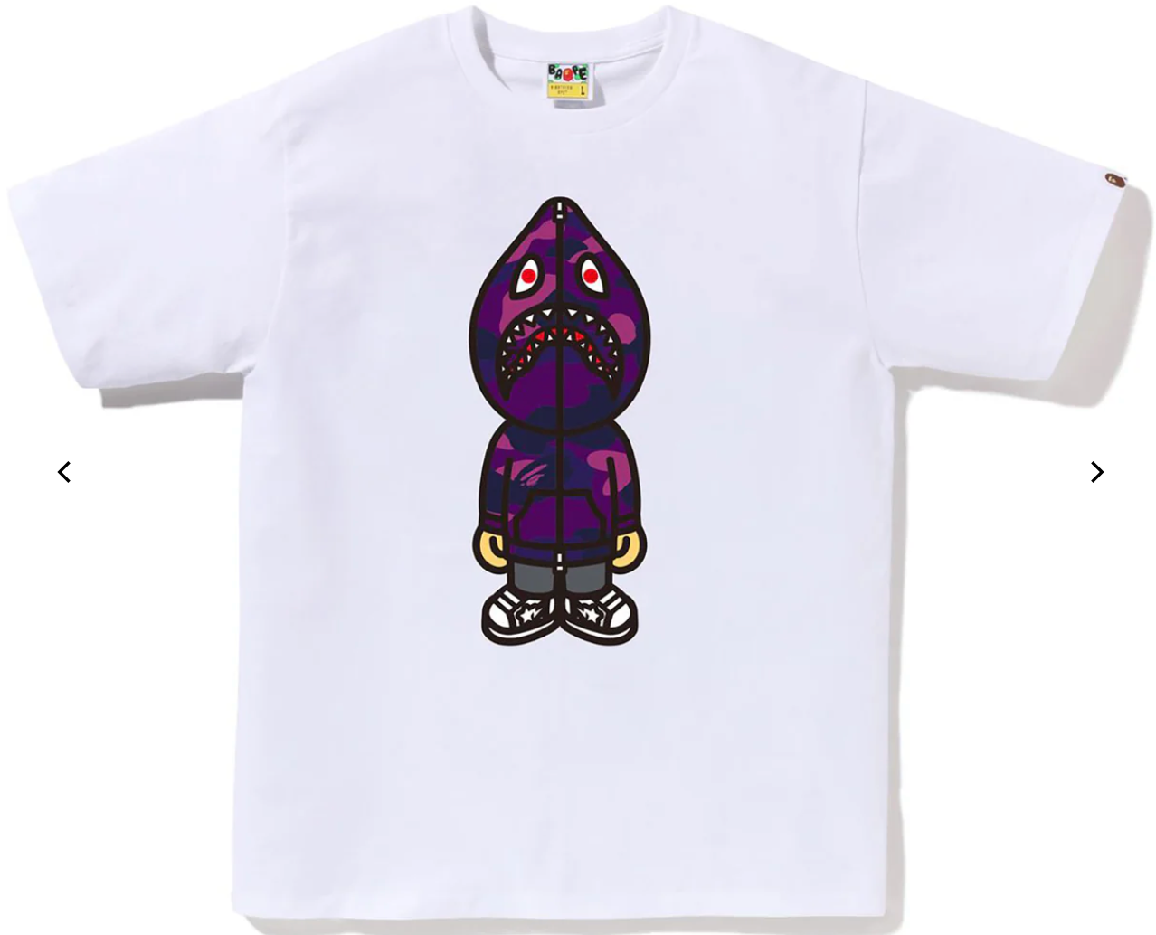 Bape Purple Camo Classic Milo Shark Tee