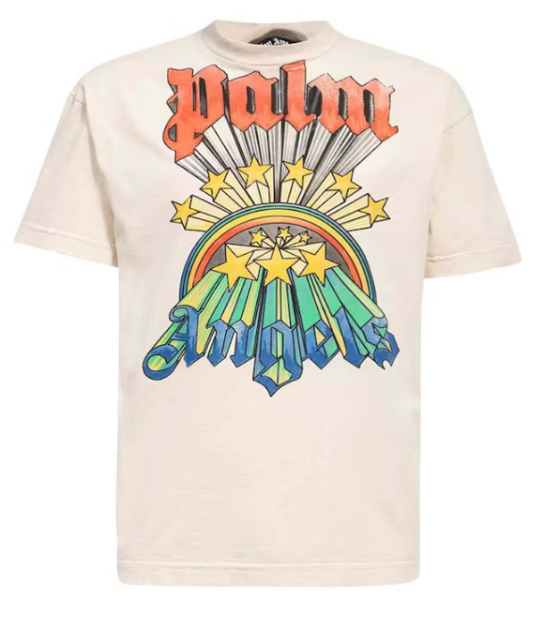 Palm Angels Rainbow Stars T-Shirt White