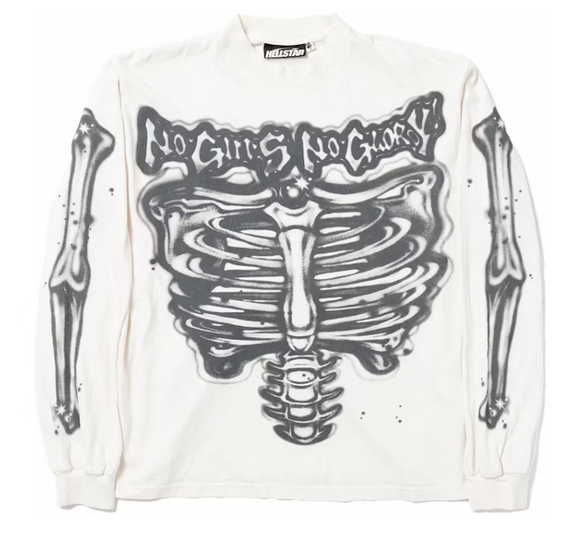 Hellstar Airbrushed Bones L/S White