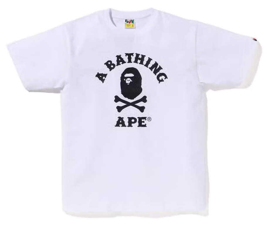 BAPE Captain Ape Crossbone Tee White