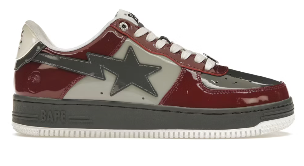 A Bathing Ape Bape Sta Nostalgic Burgundy Grey